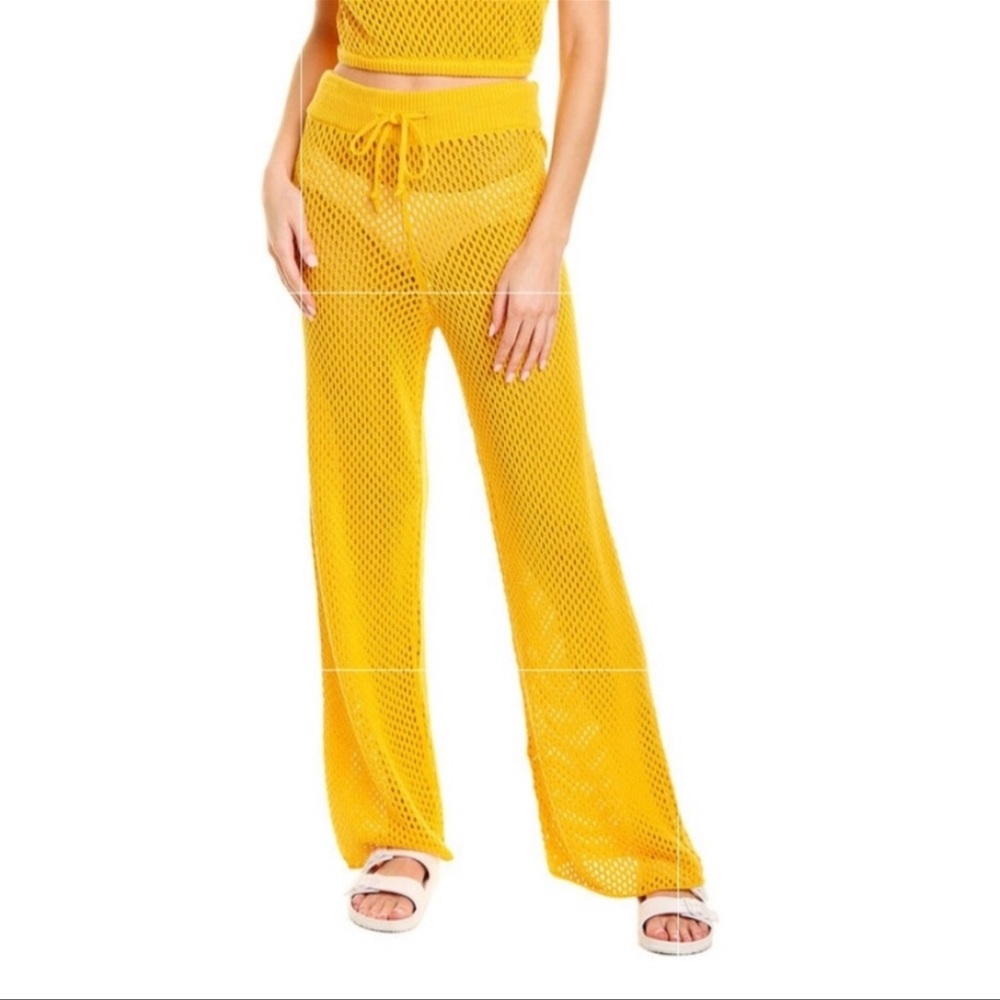 WeWoreWhat crochet pants tangerine